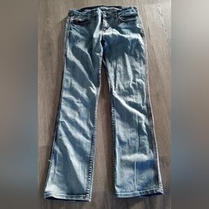 Cowgirl Tuff Brown Stitch 34x35